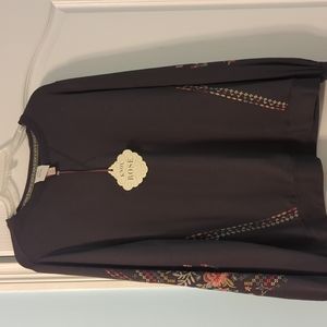 Knox Rose shirt with embroidery